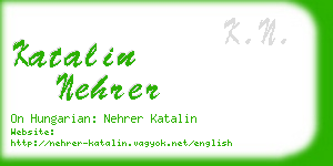katalin nehrer business card